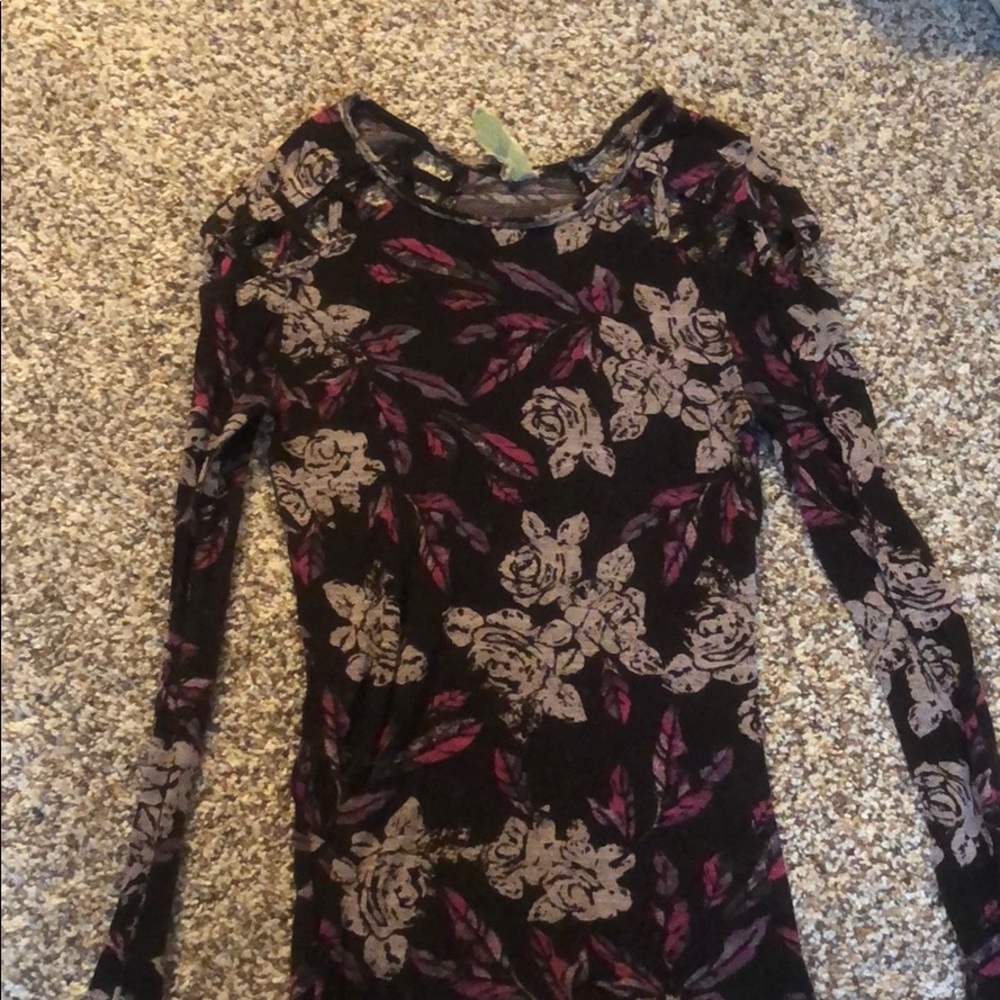 Rare! Free people long sleeve with open shoulder